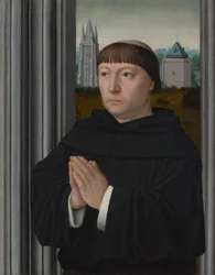 Een Augustijner monnik die bidt